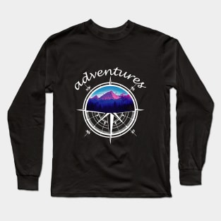 Adventures Compass nature lover Long Sleeve T-Shirt